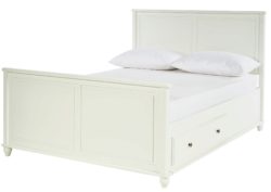 Heart of House Ashbourne 2 Drawer Double Bed Frame - Ivory